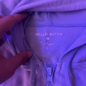 Hello Kitty x Pusheen light blue Zip Hoodie